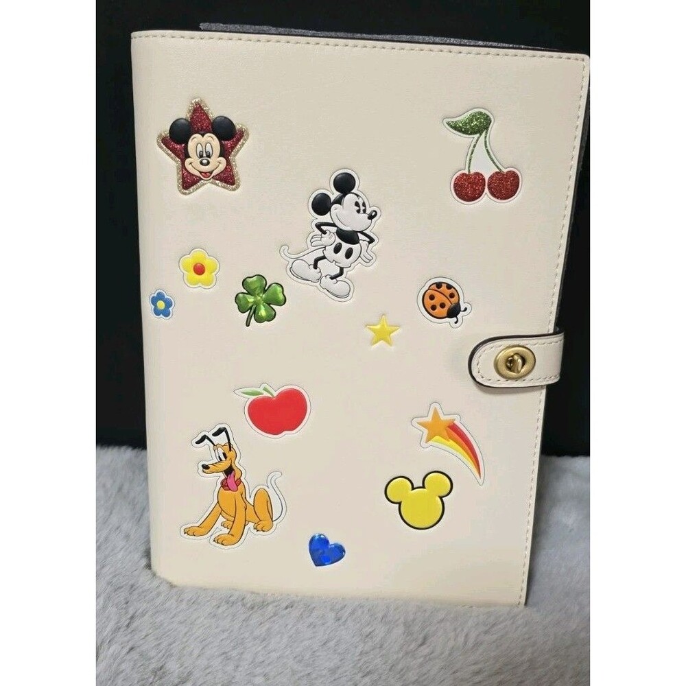 Coach X Disney MICKEY PLUTO DONALD Minnie Notebook Chalk - Nwt